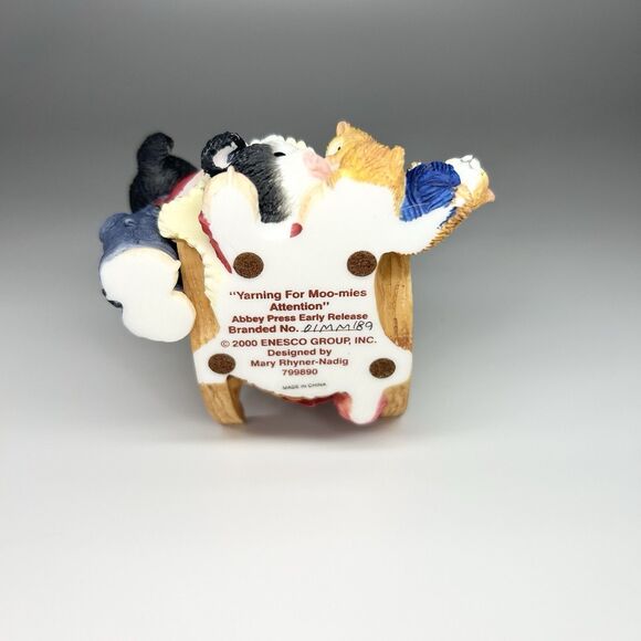 Enesco Mary's Moo Moos Yarning For Moo-Mies Attention Early Release COMPLETE CIB - Picture 9 of 15